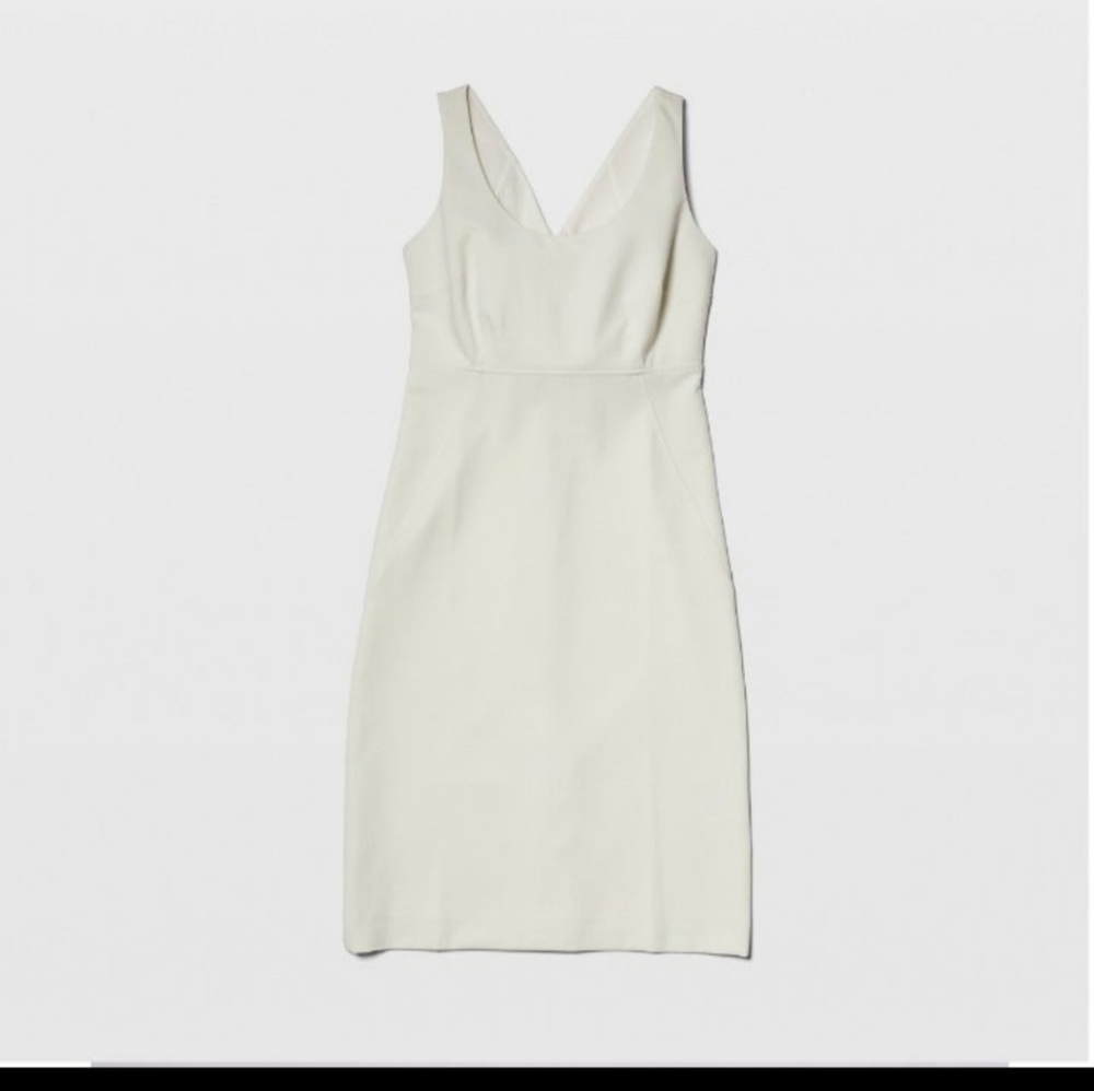 club monaco button back vent dress